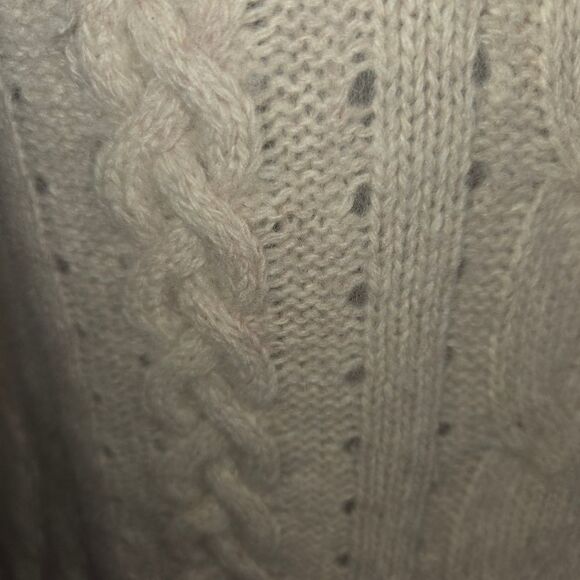 Banana Republic Angora & Lambs Wool  Cable Knit Cowl Neck Sweater Small - Picture 3 of 6